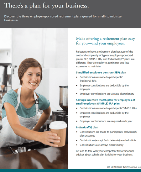 SEP, SIMPLE IRA, and Individual(k) Plans