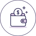 Earning interest on checking account balance icon