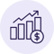 Earnings growth and interest icon