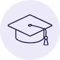 Financial education and learning icon