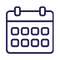 Calendar icon representing flexible auto loan terms and financing options.