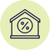 Icon representing loan rates and financing options.