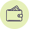 Wallet with cash representing lower monthly auto loan payments.