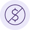 No monthly fees icon